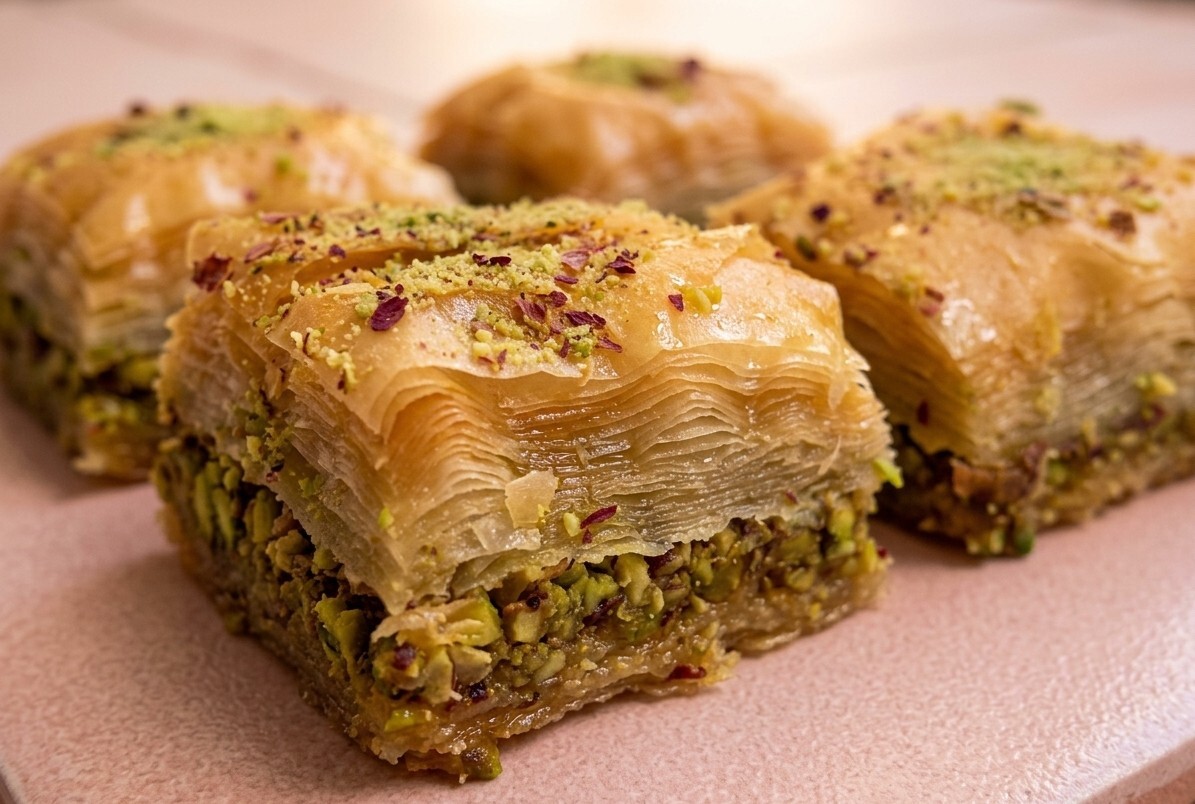 Baklava with nuts